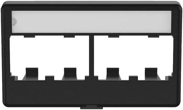 Main image of CFFPL4BL Snap-On 4-Port Modular Furniture Faceplate, Black