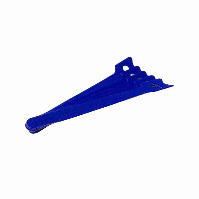 Alt view image 2 of 5 - 6 Inch Hook and Loop Reusable Strap Cable Cord Wire Ties 25 Pack Blue