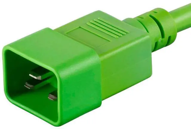 Alt view image 6 of 6 - Power Cable/Cord - 6 Feet - Green | 14AWG for PDU 15A (IEC 60320 C13 to IEC 60320 C20)