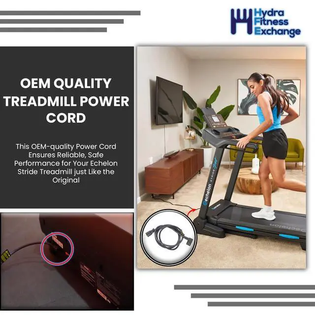 Alt view image 5 of 7 - Right Angle Power Cord 10FT Heavy Duty 16AWG AC Power Cable, Heat-Resistant & Flexible Treadmill, Elliptical, Fitness Equipment Replacement