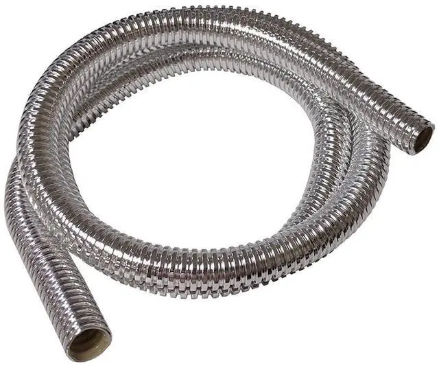 Main image of Bentley Harris ConvoShield Aluminized Nylon Wire Loom Tubing 1/2" Inch Diameter 39 Inch Long | Chrome Finish Wire Loom | High Temp. For Automotive Applications