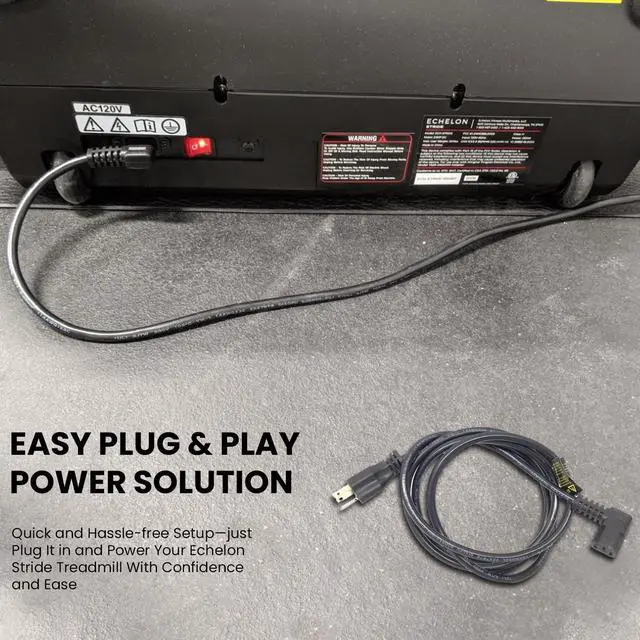 Alt view image 7 of 7 - Right Angle Power Cord 10FT Heavy Duty 16AWG AC Power Cable, Heat-Resistant & Flexible Treadmill, Elliptical, Fitness Equipment Replacement