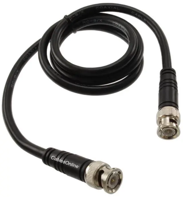 Main image of CablesOnline, 3ft RG8X Pure Copper with BNC Male to BNC Male Connectors 50 ohm Coaxial Cable, R-BX003C