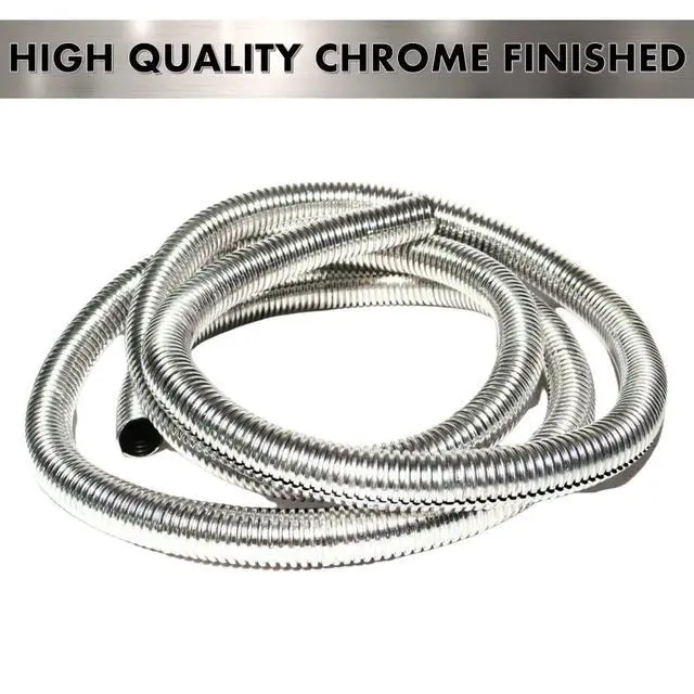 Alt view image 5 of 7 - Bentley Harris ConvoShield Aluminized Nylon Wire Loom Tubing 1/2" Inch Diameter 39 Inch Long | Chrome Finish Wire Loom | High Temp. For Automotive Applications