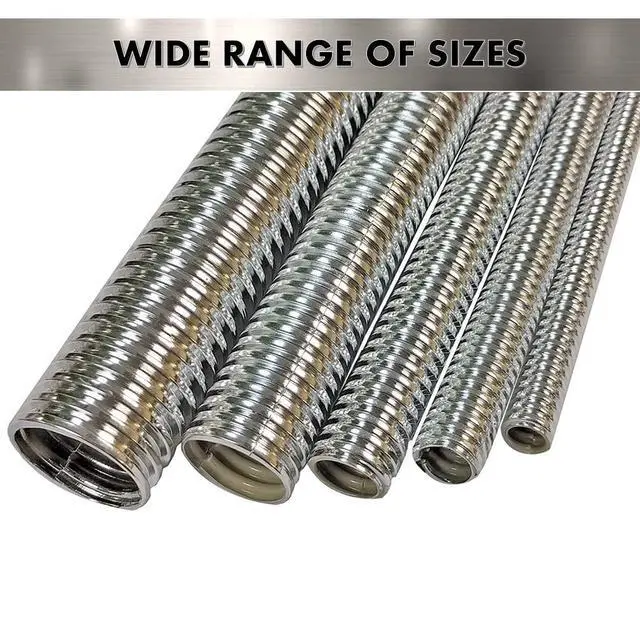 Alt view image 4 of 7 - Bentley Harris ConvoShield Aluminized Nylon Wire Loom Tubing 1/2" Inch Diameter 39 Inch Long | Chrome Finish Wire Loom | High Temp. For Automotive Applications