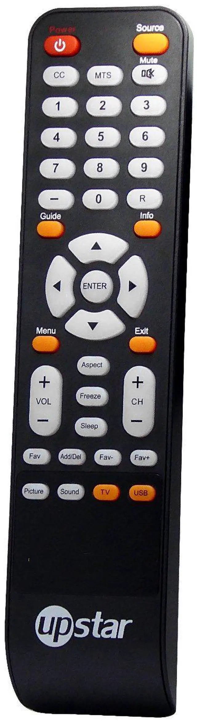 Main image of New Replaced UPSTAR Remote for P250ET P32EWX P32EWY P32ETW P22EWT LCD LED TVs
