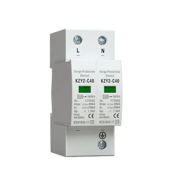 Main image of 1P 2P AC 120V 175V 20KA-40KA Lightning Protector Surge Protective Device SPD with PE House Safety Electricity Protector(1P 120V)