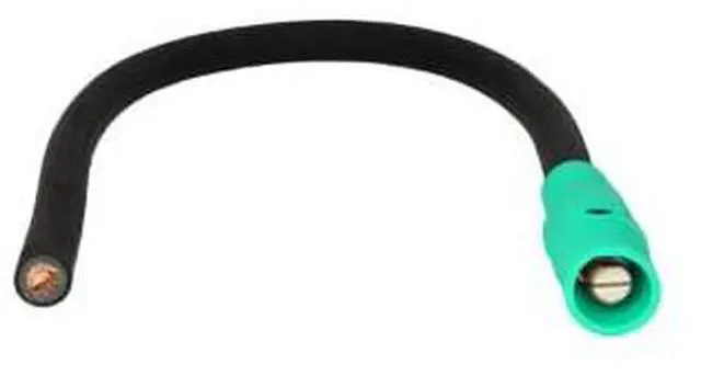 Main image of Type W Male to Blunt Pigs Tails, Event Temporary Power Cable, 400 Amps, NEMA 3R Series 16 CAM Type, Length: 4', Boot Color: Green