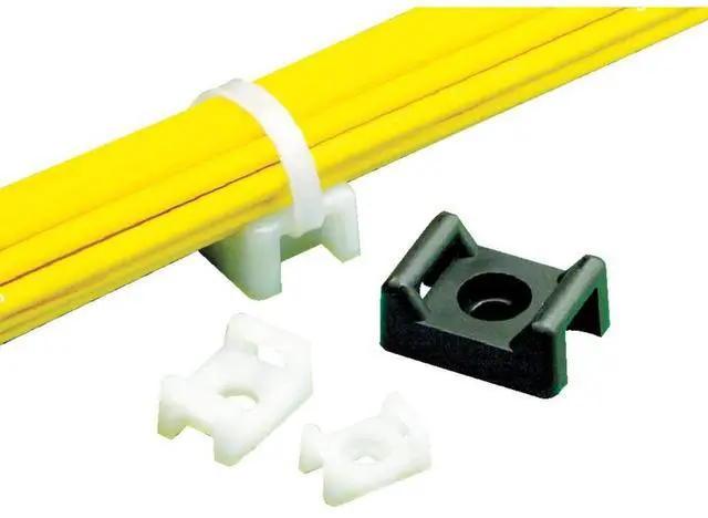 Main image of TM3S8-C Cable Tie Mount, Screw Applied, #8 Screw Mounting Method, 0.32" Counterbore Diameter, 0.37" Height, 0.61" Width, 0.86" Length (Pack of 100)