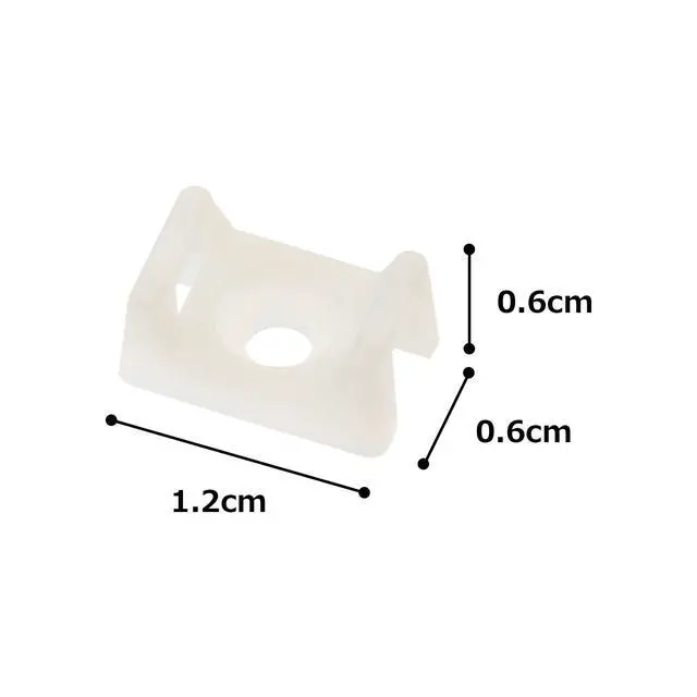 Alt view image 4 of 5 - TM3S8-C Cable Tie Mount, Screw Applied, #8 Screw Mounting Method, 0.32" Counterbore Diameter, 0.37" Height, 0.61" Width, 0.86" Length (Pack of 100)