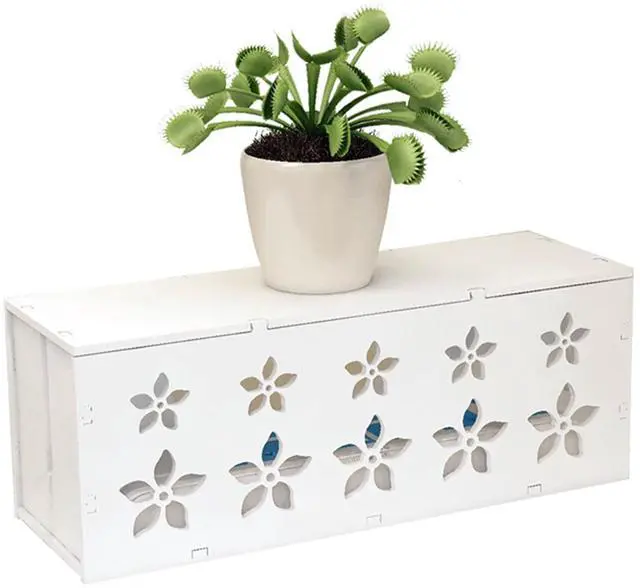 Main image of Large Cable Management Box, Cord Organizer Box with Lid for TV Wires, Computer, Router, USB Hub and Under Desk Power Strip 14.17 x 4.72x 5.31 inch