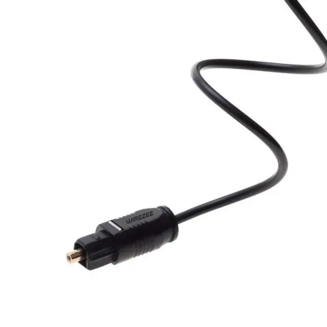 Alt view image 3 of 3 - TOSLink Digital Audio Optic Cable SPDIF Speaker Wire (6FT, Black)
