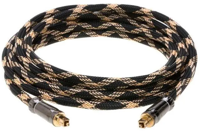 Alt view image 2 of 2 - TOSLink Digital Audio Optic Cable SPDIF Speaker Wire (6FT, Mesh Braided)