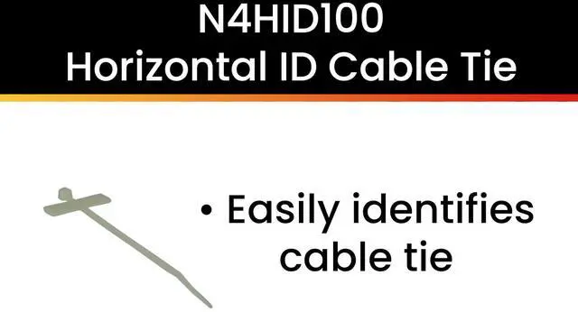 Alt view image 2 of 6 - Pro Tie N4HID100 4.0 Inch Horizontal ID Cable Tie, Natural Nylon, 100-Pack