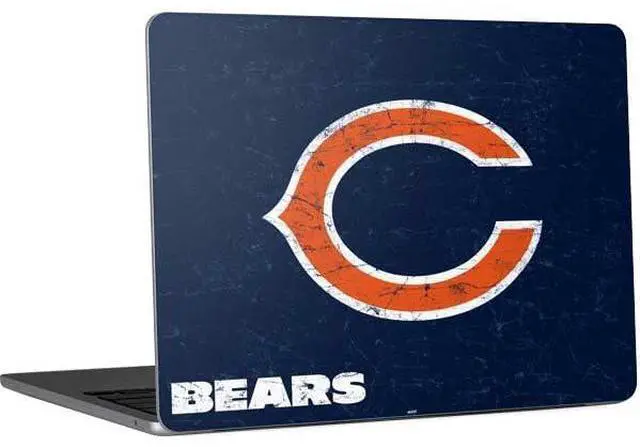 Main image of Decal Laptop Skin Compatible with MacBook Air 13in M4 (2025) - Officially Licensed NFL Chicago Bears Distressed Design