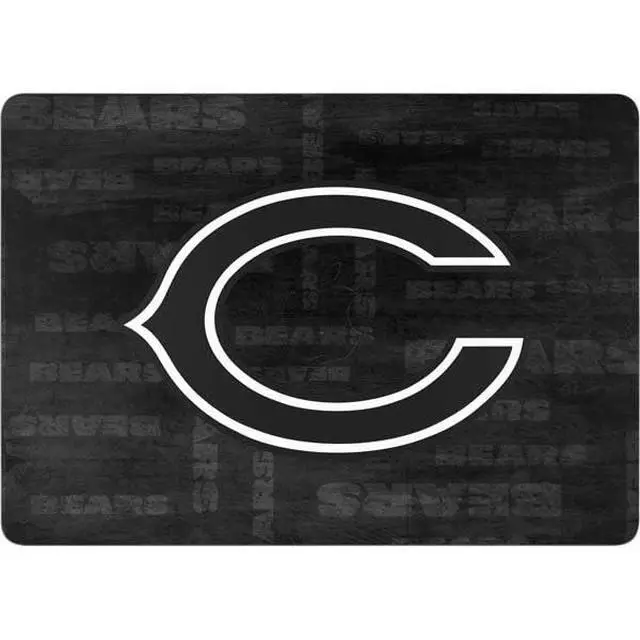 Alt view image 2 of 4 - Decal Laptop Skin Compatible with MacBook Air 13in M4 (2025) - Officially Licensed NFL Chicago Bears Black & White Design