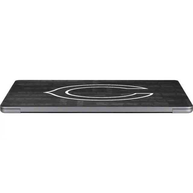Alt view image 3 of 4 - Decal Laptop Skin Compatible with MacBook Air 13in M4 (2025) - Officially Licensed NFL Chicago Bears Black & White Design