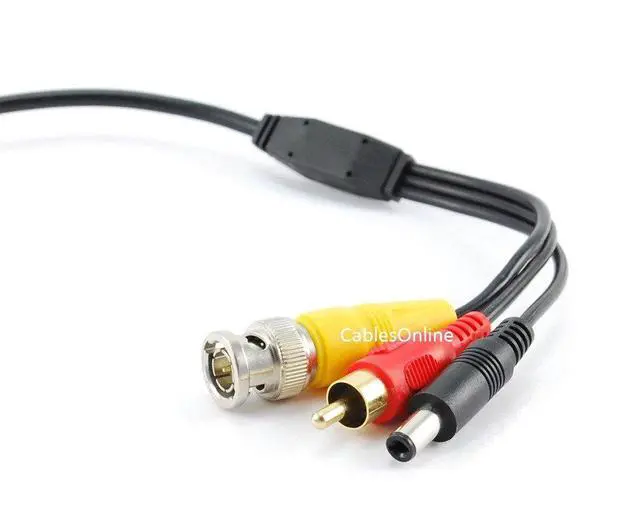 Alt view image 4 of 4 - CablesOnline 50ft RCA(Audio) & BNC(Video) Male to Male Camera Cable w/DC Power (PL-2050)