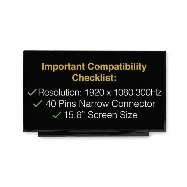 Alt view image 3 of 7 - Replacement Screen for ASUS ROG Strix G513RC 40 Pins FHD 1920x1080 | Matte, LCD LED Display, Tools and Tape Included