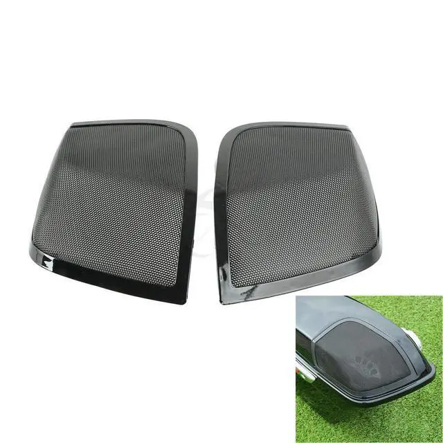 Alt view image 2 of 7 - 5x7" Saddlebag Lid Speaker Grill Fit for Harley 2014-2024 Davidson Touring FLT, FLHT, FLHTCU, FLHRC, Road King, Road Glide, Street Glide, Electra Glide, Ultra-Classic