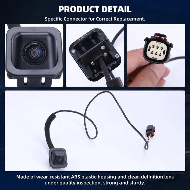 Alt view image 5 of 7 - Backup Camera Reversing Rearview Parking Assist Camera Fit for Chevrolet Corvette Stingray Z06 2014-2016 Replacement 23199271 22782124 GM196020 GM1960205C GM1960205D GM19650205DSC