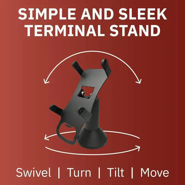 Alt view image 3 of 6 - DCCStands Swivel and Tilt Stand Pax A80 Terminal Stand, Screw-in and Adhesive