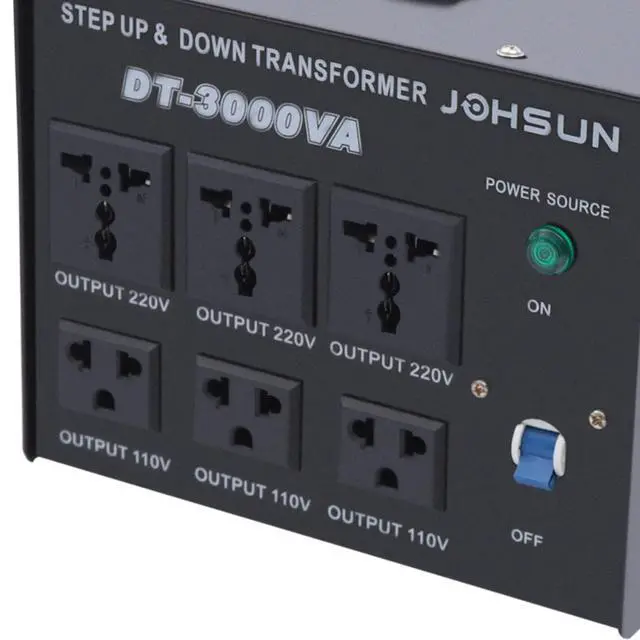 Alt view image 7 of 7 - Step UP/Down Transformer 220v to 110v, 3000W Voltage Converter 220 to 110 120v to 240V Heavy Duty Power Transformer Automatic Voltage Regulator Stabilizer Circuit Breaker Protection