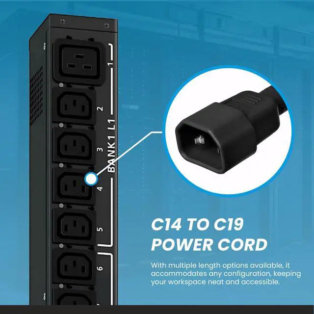 Alt view image 6 of 7 - IronBox Electric C14 to C19 Power Cords - 13A, 250V, 16/3 AWG SJT - UL Listed Power Supply Cable - Heavy Duty Power Cord Extension for Computer, Monitor, PDU, Desktop, Audio and More (10 ft, Black)