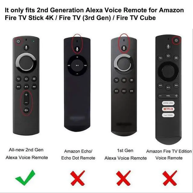 Alt view image 2 of 2 - Silicone Skin Protective Cover Case for 2021 Amazon Fire TV Stick 4K 2nd Gen Alexa Remote Accessories (Rose)