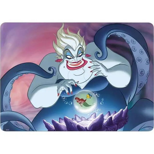 Alt view image 2 of 4 - Decal Laptop Skin Compatible with MacBook Air 13in M4 (2025) - Officially Licensed Disney Villains Ursula Ariel and Flounder Design