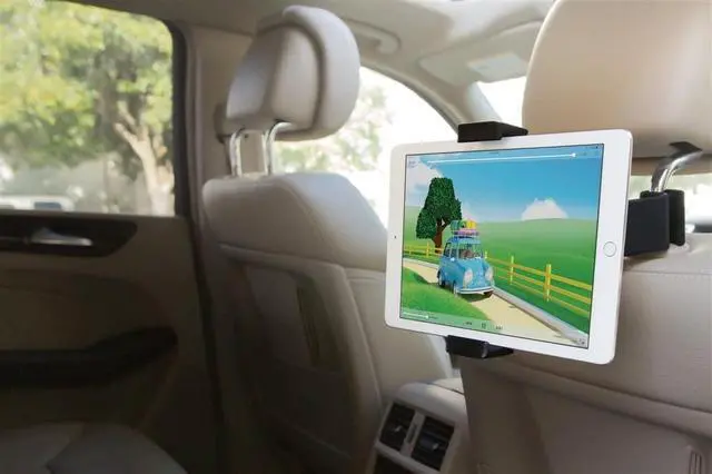 Alt view image 4 of 7 - Airvue | Car Headrest Tablet Mount for iPad mini, iPad Air, iPad Pro, Galaxy Tablets, Android Tablets, Kindle Fires and Surface Pros Tablet Stand | Black