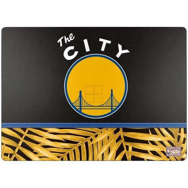 Alt view image 2 of 4 - Decal Laptop Skin Compatible with Surface Laptop 7 15in - Officially Licensed NBA Golden State Warriors Retro Palms Design