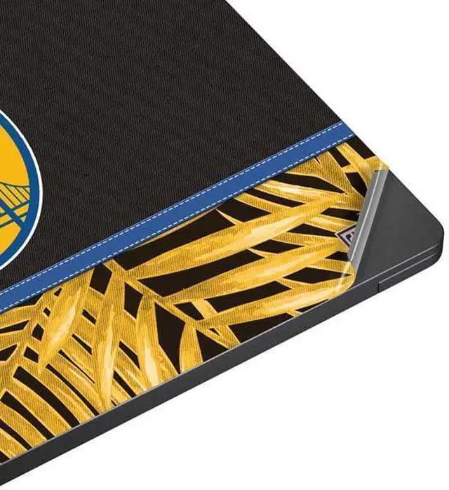 Alt view image 4 of 4 - Decal Laptop Skin Compatible with Surface Laptop 7 15in - Officially Licensed NBA Golden State Warriors Retro Palms Design