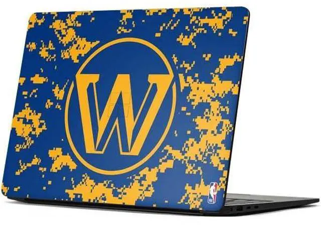 Main image of Decal Laptop Skin Compatible with Surface Laptop 7 15in - Officially Licensed NBA Golden State Warriors Digi Camo Design