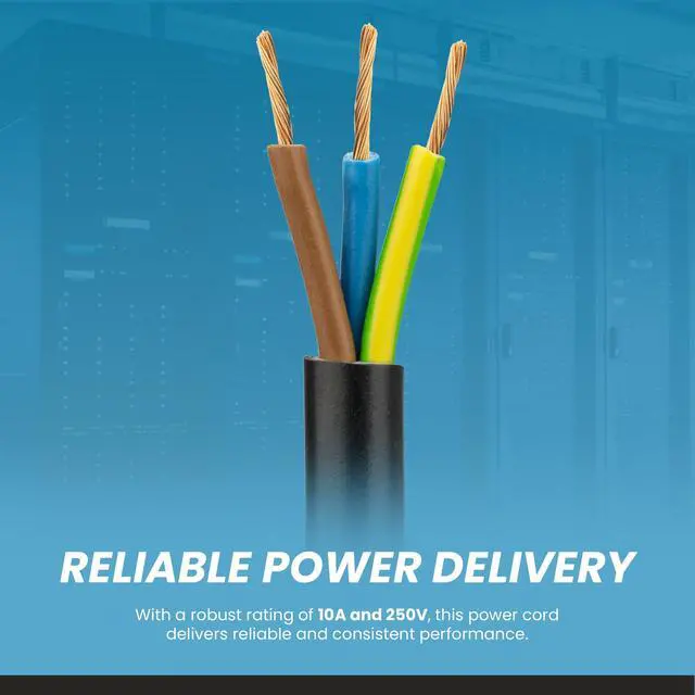 Alt view image 3 of 7 - IronBox Electric - C14 to Left Angle C13 Power Cord - 90 Degree Computer Power Cord - Rated for 10A/250V - 18/3 AWG - IEC 60320 - Cable for Servers, Monitors, Computers, Networking Equipment (8 Feet)