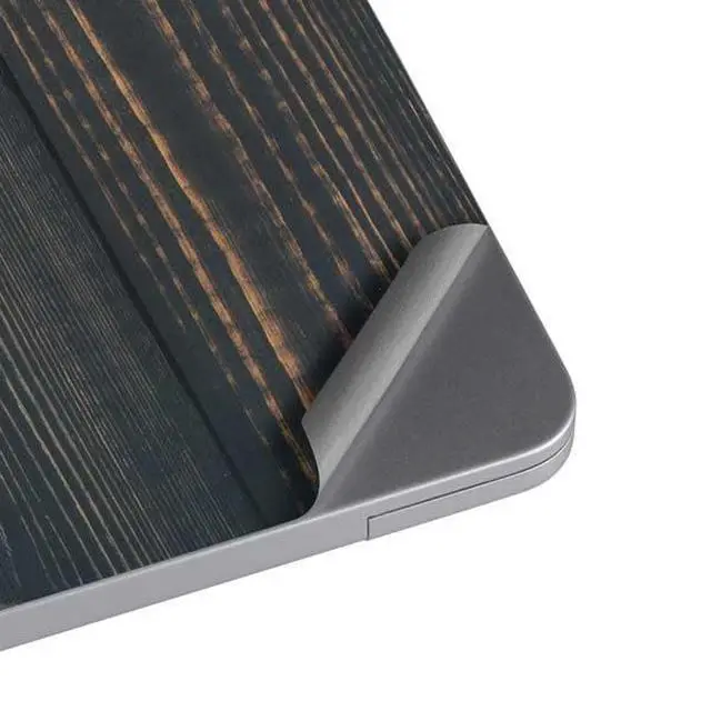 Alt view image 4 of 4 - Decal Laptop Skin Compatible with MacBook Air 13in M4 (2025) - Black Painted Wood Design