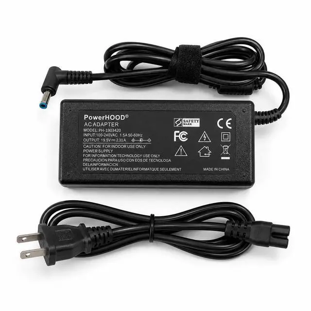Main image of 45W AC Adapter for HP 15 Laptop 15-fc0093dx 8F1A6UA 15-fc0105cl 15-fc0047nr | 15-fc0025tg 15-fc0030tg 15-fc0000ca 15-fc0081nr 15-fc0013od 15.6" Laptop Replacement Backup Computer Power Supply Charger