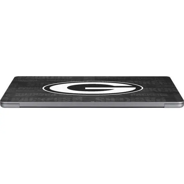 Alt view image 3 of 4 - Decal Laptop Skin Compatible with MacBook Air 13in M4 (2025) - Officially Licensed NFL Green Bay Packers Black & White Design