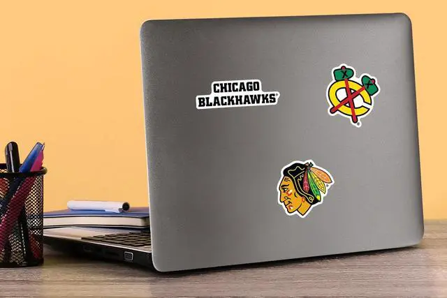 Alt view image 3 of 6 - NHL Chicago Blackhawks Logo 200 Vinyl Stickers Waterproof Die-Cut Decals