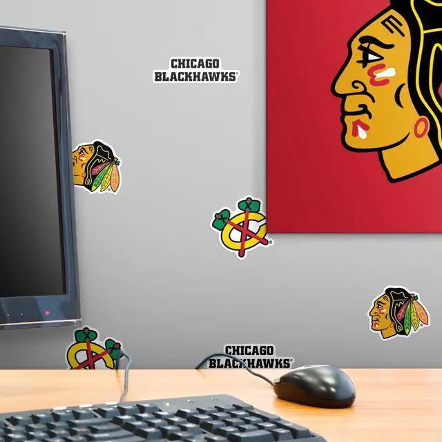 Alt view image 6 of 6 - NHL Chicago Blackhawks Logo 200 Vinyl Stickers Waterproof Die-Cut Decals