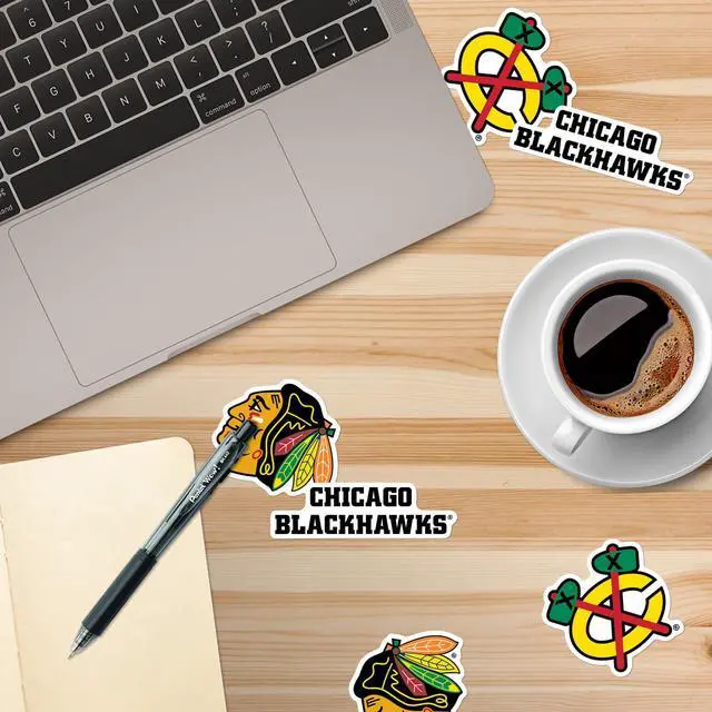 Alt view image 5 of 6 - NHL Chicago Blackhawks Logo 200 Vinyl Stickers Waterproof Die-Cut Decals