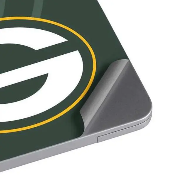 Alt view image 4 of 4 - Decal Laptop Skin Compatible with MacBook Air 13in M4 (2025) - Officially Licensed NFL Green Bay Packers Double Vision Design
