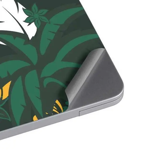 Alt view image 4 of 4 - Decal Laptop Skin Compatible with MacBook Air 13in M4 (2025) - Officially Licensed NFL Green Bay Packers Tropical Print Design