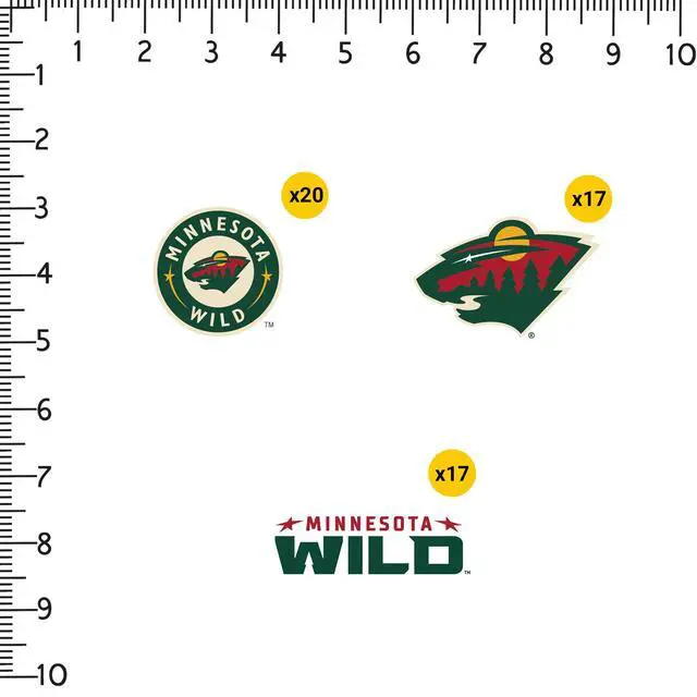 Alt view image 2 of 6 - NHL Minnesota Wild Logo 100 Vinyl Stickers Waterproof Die-Cut Decals Laptop