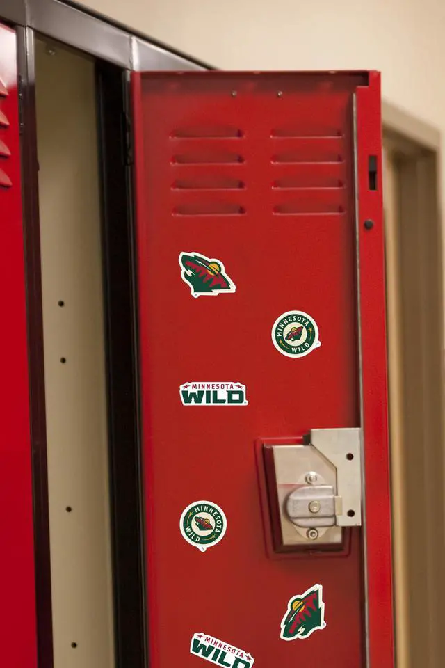 Alt view image 4 of 6 - NHL Minnesota Wild Logo 100 Vinyl Stickers Waterproof Die-Cut Decals Laptop