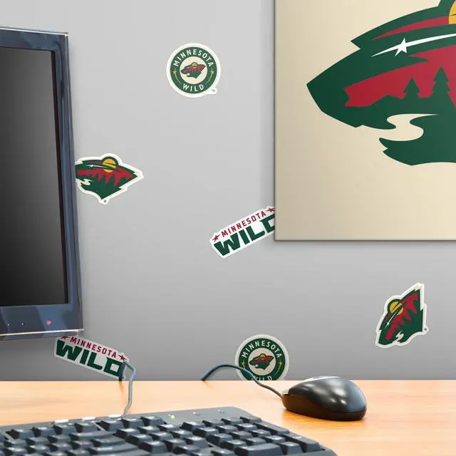 Alt view image 6 of 6 - NHL Minnesota Wild Logo 100 Vinyl Stickers Waterproof Die-Cut Decals Laptop