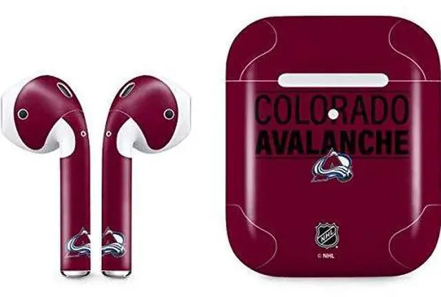 Main image of Decal Audio Skin Compatible with Apple AirPods 2 - Officially Licensed NHL Colorado Avalanche Lineup Design