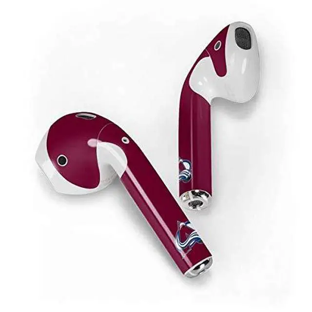 Alt view image 2 of 3 - Decal Audio Skin Compatible with Apple AirPods 2 - Officially Licensed NHL Colorado Avalanche Lineup Design