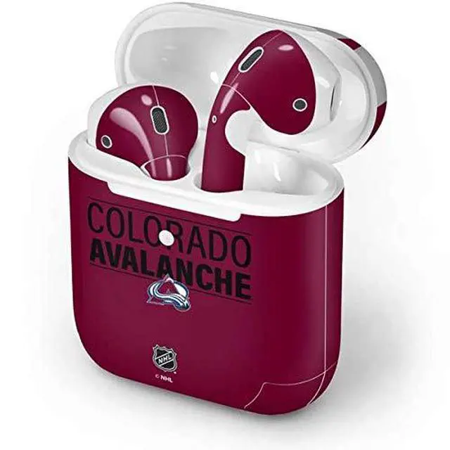 Alt view image 3 of 3 - Decal Audio Skin Compatible with Apple AirPods 2 - Officially Licensed NHL Colorado Avalanche Lineup Design