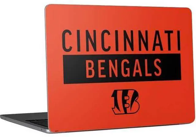 Main image of Decal Laptop Skin Compatible with MacBook Air 13in M4 (2025) - Officially Licensed NFL Cincinnati Bengals Orange Performance Series Design